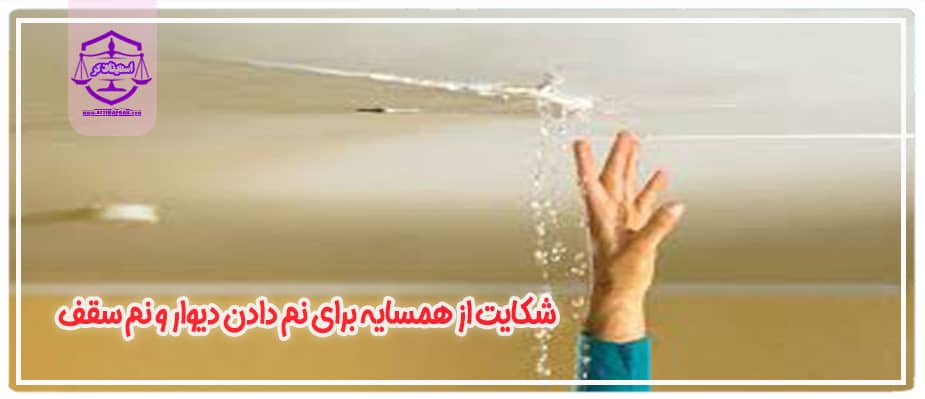 شکایت از همسایه برای نم دادن دیوار و نم سقف